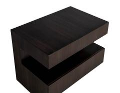 Custom Modern Walnut Two Tier Nightstands End Tables - 1998120