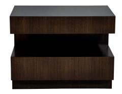 Custom Modern Walnut Two Tier Nightstands End Tables - 1998121