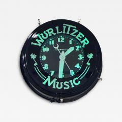 Custom Neon Wurlitzer Wall Clock Art Deco - 3813427