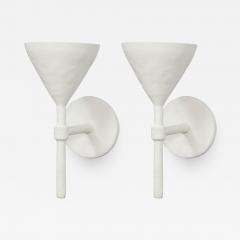 Custom Pair Cone Shaped Plaster Sconces in the Giacometti manner 21st c - 1107207