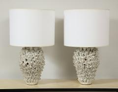 Custom Pair of Barnacle Ceramic Lamps - 1920904