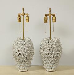Custom Pair of Barnacle Ceramic Lamps - 1920905