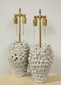 Custom Pair of Barnacle Ceramic Lamps - 1920913