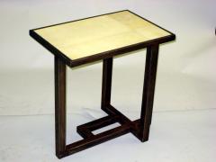Custom Pair of French Parchment Covered Side End Tables after Paul Dupr Lafon - 1683804