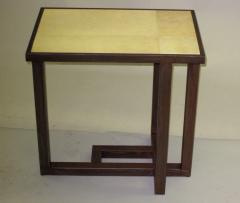 Custom Pair of French Parchment Covered Side End Tables after Paul Dupr Lafon - 1683805