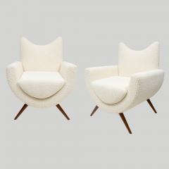 Custom Pair of Sculptural Mid Century Modern Style Lounge Chairs - 4699953
