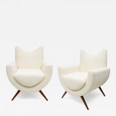 Custom Pair of Sculptural Mid Century Modern Style Lounge Chairs - 4699954