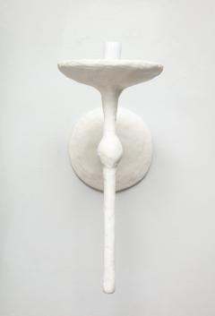 Custom Pair of Single Arm Plaster Sconces in the manner of Giacometti 21st c - 1106345