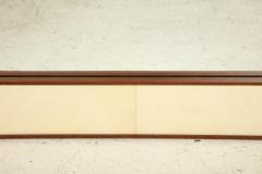 Custom Parchment Mirror With Mahogany Frame - 1043557