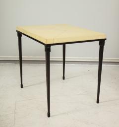 Custom Parchment Top Table with Iron Base - 1920857