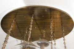 Custom Prism Globe Chandelier in Antique Brass Finish - 3108184