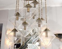 Custom Prism Globe Chandelier in Antique Brass Finish - 3108185