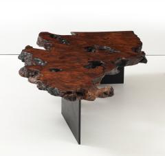 Custom Sequoia Slab Coffee Table W Steel Base - 4348985