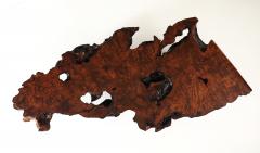 Custom Sequoia Slab Coffee Table W Steel Base - 4348986
