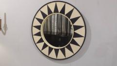 Custom Shagreen Mirror with Sunburst Pattern - 330395