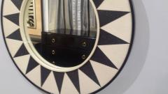 Custom Shagreen Mirror with Sunburst Pattern - 330397