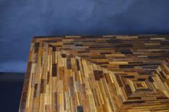 Custom Square Tigers Eye Table with Gold Legs - 2514648