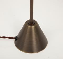 Custom Table Lamps with silk shades and brass stems - 3374812