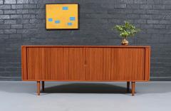 Custom Tambour Door Teak Credenza by Danish Modern L A  - 4610327