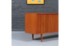 Custom Tambour Door Teak Credenza by Danish Modern L A  - 4610336