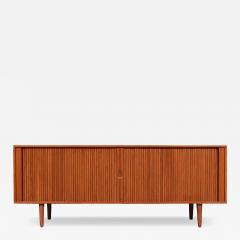 Custom Tambour Door Teak Credenza by Danish Modern L A  - 4613894