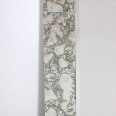 Custom Tessellated Rectilinear Mirror with Beveled Smoked Antique Mirror Edges - 2705064
