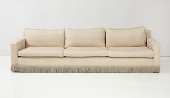 Custom Upholstered Sofa with Bovine Fringe Detail - 3244599