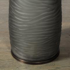 Custom for High Style Deco Murano Smoked Battuto Glass Bronze End Table - 3599926