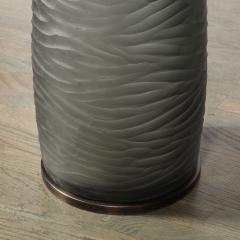Custom for High Style Deco Murano Smoked Battuto Glass Bronze End Table - 3600049