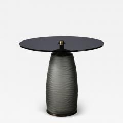 Custom for High Style Deco Murano Smoked Battuto Glass Bronze End Table - 3602971