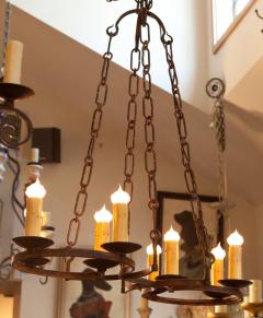 Custom iron light Cuyahoga chandelier with 8 sockets - 2255041