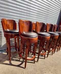 Customer Stools Art Deco Swivel Exotic Woods - 4372663