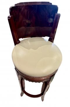 Customer Stools Art Deco Swivel Exotic Woods - 4372666