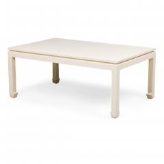 Customizable Asian Contemporary Ming Style Painted Raffia Wrapped Coffee Table  - 4708655