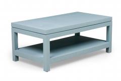 Customizable Asian Painted Raffia Wrapped Coffee Table With Reveal - 4171863