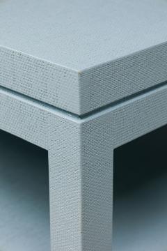 Customizable Asian Painted Raffia Wrapped Coffee Table With Reveal - 4171865