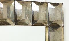 Customizable Faceted Murano Glass Mirror in Bronze Amber - 1162575