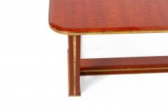 Customizable French 1940s Style Makore Veneer Coffee Table manner of Maxime Old - 4630821