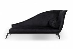 Customizable French Art Deco Lacquered and Upholstered Sleigh Recamier Made to - 4630903