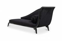 Customizable French Art Deco Lacquered and Upholstered Sleigh Recamier Made to - 4630904
