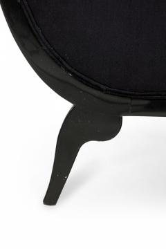 Customizable French Art Deco Lacquered and Upholstered Sleigh Recamier Made to - 4630910
