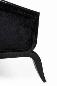Customizable French Art Deco Lacquered and Upholstered Sleigh Recamier Made to - 4630912