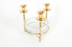 Cut Crystal Gilt Brass Holding Candlestick Decorative Piece - 1131306