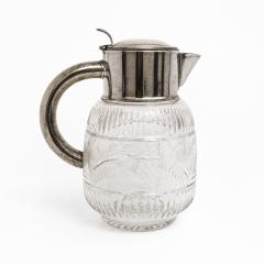 Cut Crystal Silver plated Cooling Pitcher 1960s  - 4719446