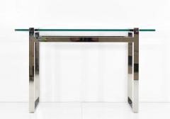 Cy Mann Glass and Chrome Console - 1260793