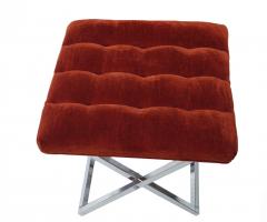 Cy Mann Pair of Ottoman Tufted Footstools Stool Bench Cy Mann - 1795767