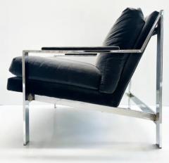 Cy Mann Vintage Cy Mann Chrome Lounge Chairs Milo Baughman Style Pair - 3626563