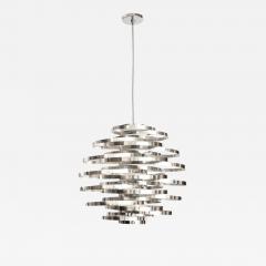 Cyclone Chandelier Aluminum Metallic Chrome Bands - 2778606