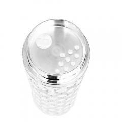 Cylindrical Crystal and Sterling Silver Cocktail Shaker - 3089697