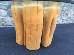 Cypress Wood Tree Trunk Coffee Table - 1876251
